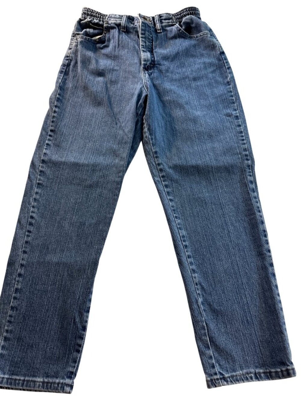 Y2k Lee High Rise Jeans 10 Petites Cotton Side Elastic Stretch Waist Grunge